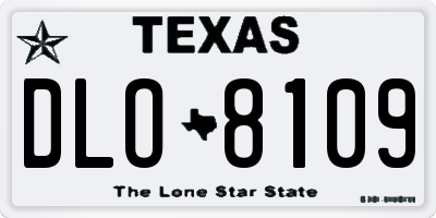 TX license plate DLO8109