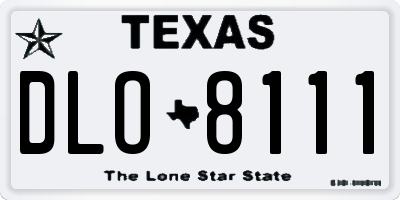 TX license plate DLO8111
