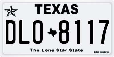 TX license plate DLO8117