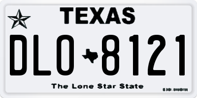 TX license plate DLO8121