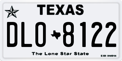 TX license plate DLO8122