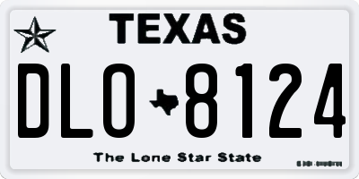 TX license plate DLO8124