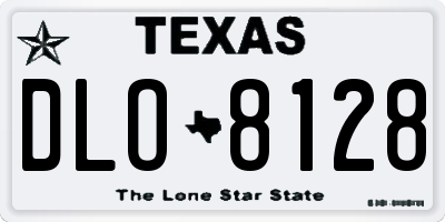 TX license plate DLO8128