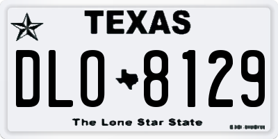 TX license plate DLO8129