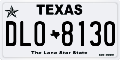 TX license plate DLO8130
