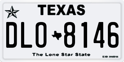 TX license plate DLO8146