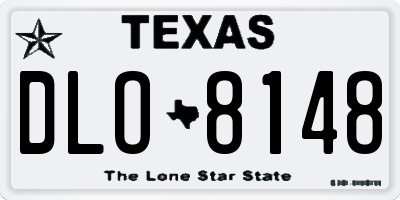 TX license plate DLO8148