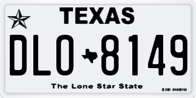 TX license plate DLO8149