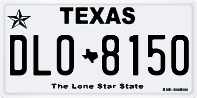 TX license plate DLO8150