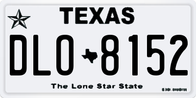 TX license plate DLO8152