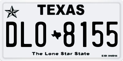 TX license plate DLO8155