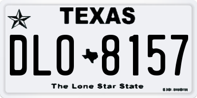 TX license plate DLO8157