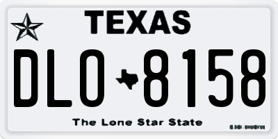 TX license plate DLO8158