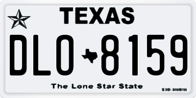 TX license plate DLO8159