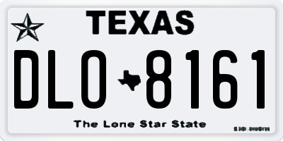 TX license plate DLO8161
