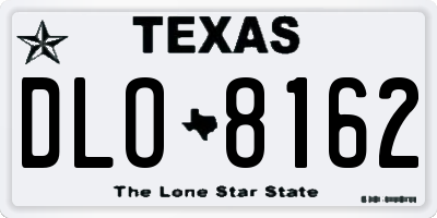 TX license plate DLO8162