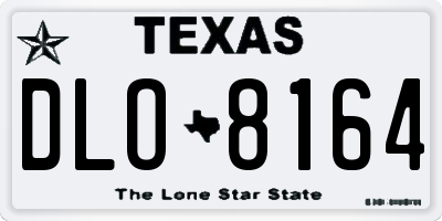 TX license plate DLO8164