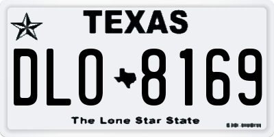 TX license plate DLO8169