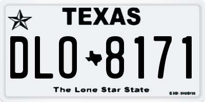 TX license plate DLO8171