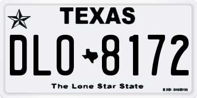 TX license plate DLO8172