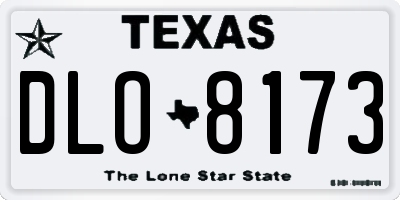 TX license plate DLO8173