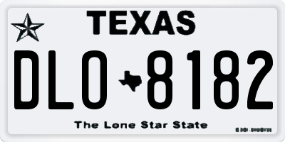 TX license plate DLO8182