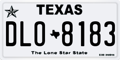 TX license plate DLO8183