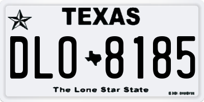TX license plate DLO8185