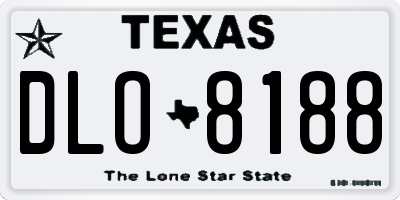 TX license plate DLO8188