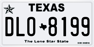 TX license plate DLO8199