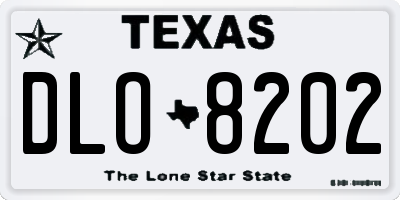 TX license plate DLO8202