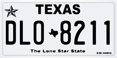 TX license plate DLO8211