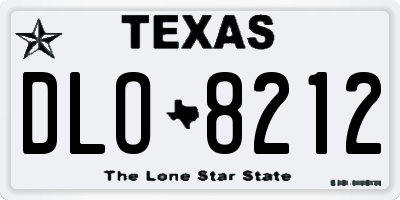 TX license plate DLO8212