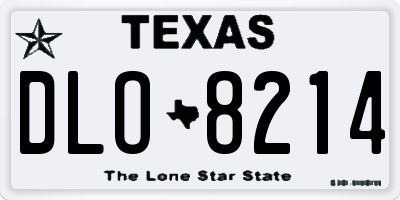 TX license plate DLO8214