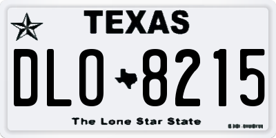 TX license plate DLO8215