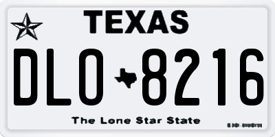 TX license plate DLO8216