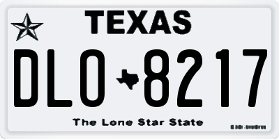 TX license plate DLO8217