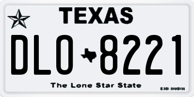 TX license plate DLO8221