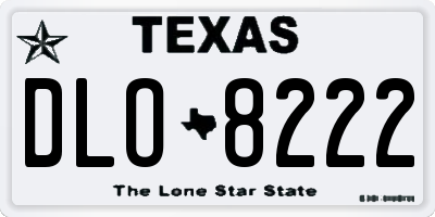 TX license plate DLO8222