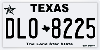 TX license plate DLO8225