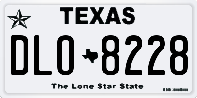 TX license plate DLO8228