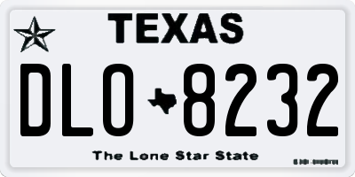 TX license plate DLO8232