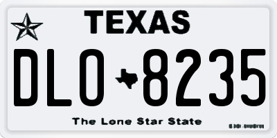 TX license plate DLO8235