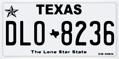 TX license plate DLO8236
