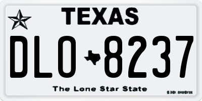 TX license plate DLO8237