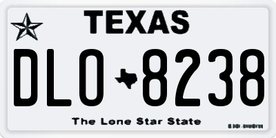TX license plate DLO8238