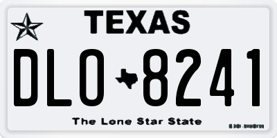 TX license plate DLO8241