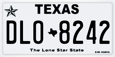 TX license plate DLO8242