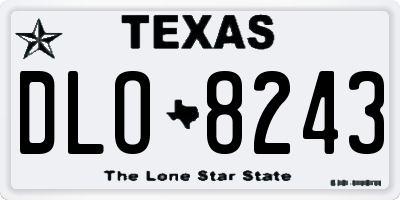 TX license plate DLO8243