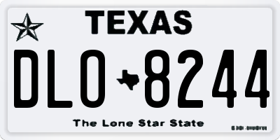 TX license plate DLO8244